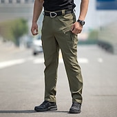 abordables Cargo Pants-Men's Cargo Pants Trousers Multi Pocket Solid Color Windproof Wearable Daily Outdoor Camping &amp; Hiking Streetwear Stylish Blue Camouflage khaki Micro-elastic