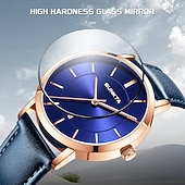 halpa Kvartsikellot-LIGE Miesten Kvarttikello Liiketoiminta Vedenkestävä PU Nahkakello