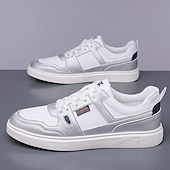 זול סניקרס קז'ואל-נעלי ספורט ספורטיביות לגברים בצבעי כחול כהה ולבן, קלות משקל ונוחות, עיצוב מודרני עם נגיעות כתומות, מושלמות ללבישה יומיומית וטיולים קז'ואליים