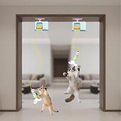 Недорогие Игрушки для кошек-Автоматическая игрушка для кошек, выдвижная игрушка для охоты, подвесная игрушка для кошек, интерактивная игра для охоты, имитация упражнений для пола, для игры в помещении, для жизни в квартире,