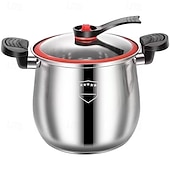 זול כלי בישול-סיר לחץ מיקרו עמיד מפלדת אל-חלד 304, סיר טפלון, קיבולת גדולה, סיר מרק נגד כוויות, דייסה