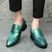 economico Mocassini-mocassini slip-on da uomo in vernice viola dal design elegante: calzature eleganti per feste, matrimoni ed eventi alla moda