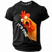 abordables Camisetas divertidas para hombres-Camiseta divertida con un gallo, ideal para hombres. Un regalo perfecto para tu esposo o amigos.