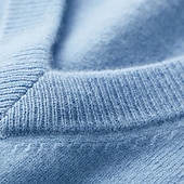 Χαμηλού Κόστους Ανδρικό μάλλινο πουλόβερ-Ανδρικό γιλέκο από κασμίρ υψηλής ποιότητας με λαιμόκοψη V από καθαρό μαλλί, κλασικό πλεκτό πουλόβερ, απαλό, ζεστό, αναπνεύσιμο