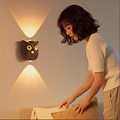 ieftine Aplice de Exterior-Lumină de Noapte cu Senzor de Corp Lampă de Perete Creativă cu Bufniță Reîncărcabilă USB Fără Necesitatea Cablării Dimming Iluminat pentru Acasă în Living Coridor Dormitor Dulap