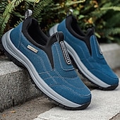 baratos Sapatos Casuais Slip-On-Tênis slip-on azul masculino – confortável e respirável, perfeito para uso casual, viagens e atividades do dia a dia.