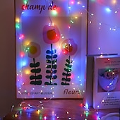 זול מוצרים עם חיבור לחשמל-חג המולד זיקוק חוט נחושת מחרוזת אורות פיות מחרוזת אורות 8 פונקציות טיימר שלט רחוק מתח נמוך תקע בטיחות פסטיבל מסיבת חתונה אווירת תאורה דקורטיבית אביזרים 10/15/30/50 מטר