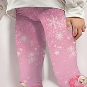  Ragazze 3D Grafico Cartoni animati 67 Pantaloni Leggings Primavera Autunno Carino Streetwear Essenziale Bambini 4-12 Anni All'aperto Vacanza Casuale Vestibilità regolare