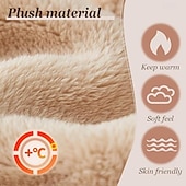  1-teiliges, gestricktes, mit Fleece gefüttertes Set aus Schal, Maske und Mütze (3-in-1), Winter-Gesichtsmaske 2026, Strickmützen, Kapuzenschal, Skimasken