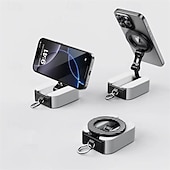 رخيصةأون حامل هاتف-حامل هاتف مغناطيسي 3 في 1 للاستخدام في صالة الألعاب الرياضية، مغناطيسات قوية تلتصق بالأسطح المعدنية، حامل هاتف محمول للصالات الرياضية/السفر