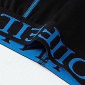 billiga Herrboxers-Herr 5st Grundläggande trosor Boxershorts Kalsong Elastisk midja Terylen Mateial som andas Bekväm Färgblock Brev Multifärg