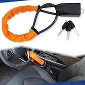 Недорогие Безопасность и защита автомобилей-Универсальный блокиратор рулевого колеса — компактное многофункциональное автомобильное охранное устройство, подходящее для большинства автомобилей, внедорожников и гольф-каров.