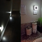 ieftine Noapte de noapte-4 buc lumină de noapte inteligentă cu senzor automat de amurg până în zori, lumină de noapte LED pentru hol, dormitor, bucătărie și iluminarea scărilor, lumină caldă/albă