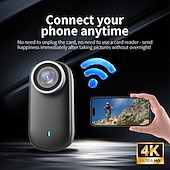 رخيصةأون كاميرا الحركة-كاميرا أكشن M11 قابلة للحمل وظيفة تسجيل الصور والفيديو مقاومة للماء تحكم واي فاي ميني 0 بوصة 48 ميجابكسل 4K 128 جيجابايت هدية يوم الفالنتاين