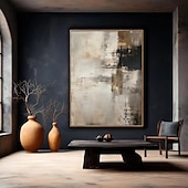 cheap Abstract Paintings-Handmade Oil Painting Canvas Wall Art Decoration Abstract for Home Sofa Background Entrance Hall Decor Stretched Frame Hanging Painting/Rolled Frameless Unstretched Painting
