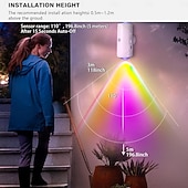 voordelige Decoratieve lichten-Draadloze LED-wandlamp met 7 kleuren, bewegingssensor voor binnen, wandlampen met oplaadbare batterij van 1500 mAh voor slaapkamer, nachtkastje, gang, binnenplaats, deuropening