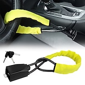 Недорогие Безопасность и защита автомобилей-Универсальный блокиратор рулевого колеса — компактное многофункциональное автомобильное охранное устройство, подходящее для большинства автомобилей, внедорожников и гольф-каров.