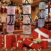 abordables Stockage de Noël-Boîte de rangement transparente en PVC robuste avec poignée - grande capacité, résistante aux déchirures &amp;Conception facile à transporter pour Noël, Halloween, les anniversaires, les fêtes, idéale