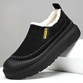 cheap Slip-On Casual Shoes-Men's Slip-on Brown Winter Shoes – Soft Fleece Lining, Trendy and Comfortable, Ideal for Daily Wear and Cold Weather Activities