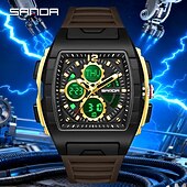 ieftine Ceasuri Quartz-Ceas de mână electronic cu quartz pentru bărbați SANDA 3391 cu modă calendar luminos șocuri sport și rezistent la apă