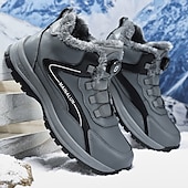preiswerte Winter- und Schneestiefel-Graue Herren-Wintersneaker – isoliert und stützend, ideal für aktive Wintertage, Wandern und Outdoor-Sportarten
