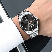 baratos Relógios Quartz-Relógio Masculino Avançado Relógio de Quartzo Fashion Masculino com Exibição de Calendário Semanal À prova d'água IPX4 Luz Noturna Adequado para Viagens de Negócios Uso Diário e a Melhor Escolha de
