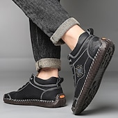 economico Stivaletti alla caviglia-sneakers da uomo in similpelle marrone con lacci: eleganti e versatili, ideali per il lavoro, l'abbigliamento casual e le attività all'aperto