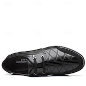 economico Scarpe casual degli uomini-scarpe slip-on trapuntate rosse e nere da uomo con lacci elastici - calzature casual alla moda per le uscite del fine settimana