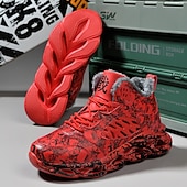 preiswerte Lässige Sneakers-Rote Herren-Sneaker für den Alltag – modisches Design mit auffälligen Prints, ideal als Weihnachtsgeschenk und für festliche Outfits