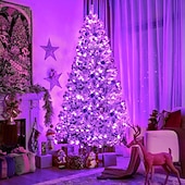 cheap Plug String Lights-Christmas Tree Decorative String Lights Fairy String Lights 8 Function Low Voltage Safety Plug in Holiday Wedding Party Atmosphere Decorative Lights Props 10/20/30/50/100 meters