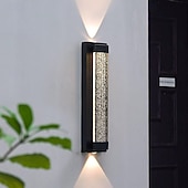 voordelige buiten wandlampen-LED-buitenverlichting met bubbelglas, waterdichte zwarte buitenlamp voor wandmontage, geschikt voor buitenverlichting in huizen, vaste draad