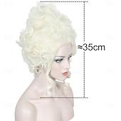  1700-luvun lyhyet vaaleat peruukit barokkiperuukki naisille sopii 50-luvun ja 80-luvun pukuun