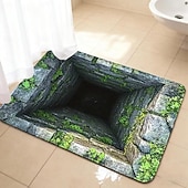 Χαμηλού Κόστους Τελαμότες-3D Οπτική Ψευδαίσθηση Χαλούμι Κίνδυνος Σαλάτας Μη Ολισθηρή Σχέδιο Τρύπας Στροβιλισμού για Είσοδο Αίθουσα Μπάνιο Σκαλοπάτια Εσωτερικού Εξωτερικού Διότιμον Γη Γρήγορη Στεγνή Απορροφητική 20 x 31 ίντσες