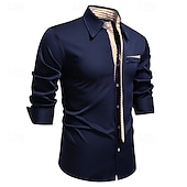 baratos Fantasias masculinas dos anos 1920-Loucos anos 20 Anos 20 Retro Vintage Blusa / Camisa Mafioso Padrinho Corte Justo Fantasia Homens Baile de Máscaras Traje de festa para noite Negócio / Cerimônia / Casamento Festa de Solteira Adulto