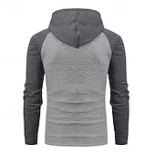 baratos hoodies básicos dos homens-Homens Moletom Estacionar Preto Cinza Claro Cinzento Escuro Cinzento Com Capuz Bloco de cor Com Cordão Desportos e Ar livre Casual Diário Impressão 3D Roupa de rua Roupa de Esporte Casual Outono