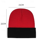 billige Lue lue-Herre Unisex Beanie lue Vinterhatter Luer Vinterlue Vinter luehatt Svart Hvit Akryl Fiber Strikket Koselig Dagligdagstøy Ensfarget / vanlig farge Varm