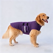 billiga Rockar-Varm hundtäcke vattentät vintertäcke för valpar med spännen, reflekterande justerbar snöjacka för husdjur, fleecetröja för medelstora hundar