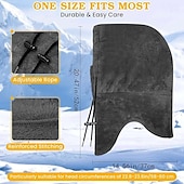 cheap Warm&amp;Heated Collection-3-in-1 Beanie Hat Neck Warmer Face Cover Ski Mask Winter Thermal Windproof Fleece Lined Hood Hat for Skiing Cycling Hiking Outdoor Riding Cold Weather Protection for Men and Women