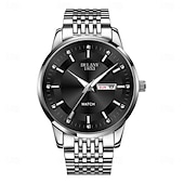 baratos Relógios Quartz-Relógio de Pulso Masculino Avançado Relógio de Quartzo Fashion Masculino Case de Aço Inoxidável Strap Data do Calendário Dial Luminosa A Melhor Opção de Presente para Homens