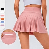 economico Gonne e Skorts da Donna-Per donna Tinta unita Gonna casual Gonne da tennis Gonne a pieghe Gonna sportiva Elastico Traspirante Tennis Pickleball Yoga Pantaloni Nero Bianco Rosa Abbigliamento da tennis