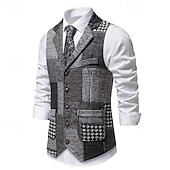 economico Costumi maschili degli anni '20-Retrò Vintage Anni Ruggenti Anni 1920 Gilet Il grande Gatsby Gangster Costume Per uomo Halloween Carnevale Mascherata Festa &amp; Sera Adulti Gilet