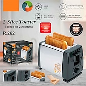 levne Domácí přístroje-toustovač2 krajíce 650 Woboustranné pečenísnídaňový toustovač na chleba/housky/toastydomácí použití220 V eurozástrčkasnídaňový stroj