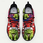 cheap Men's Sneakers-Fun Ugly Christmas Shoes Men's 3D Print Cartoon Character Design Graphic Sneakers with Festive Snowflake Design
