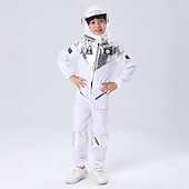 cheap Profession &amp; Uniform Costumes-Fancy Costume Jumpsuit Uniform Astronaut Cosplay Costume Kid's Boys' Halloween Carnival Party Performance Dress Up