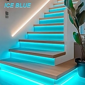 זול תקע רצועת אורות-10מ' 2x10m ערכות תאורה 320 נוריות COB 8 מ"מ 1set לבן חם לבן לבן נטו רצועת אורות LED נדבק לבד 220-240 V