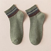 Недорогие мужские носки-Муж. 7 пар Носки Носки для бега Повседневные носки Синий Черный Цвет Полоски на открытом воздухе Отпуск На каждый день Средней плотности Весна Осень Мода Уличный стиль