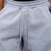 economico Gamba Dritta-Per uomo Pantaloni da tuta Pantaloni in Pile Joggers Pantaloni Coulisse Elastico in vita Multi-tasche Tinta unica Comodità All'aperto Lunghezza intera Casuale Quotidiano Vacanza Moda Grigio