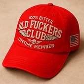 Old F*ckers Club vintage basebollkeps, rolig retro justerbar hatt för män och kvinnor, patriotisk stil, bekväm vardagsbruk