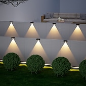 olcso Kültéri falilámpák-4 db napelemes, vízálló kültéri fali lámpa, 1/2/3/4 LED, villakertbe, lépcsőházba, erkélyre, kerítésbe, verandára, dekorációs világításba