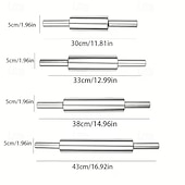 billiga Köksredskap och -apparater-förtjockad kavel i rostfritt stål med halkfritt handtag, professionell degrulle - kraftig, hållbar manuell pastamaskin lämplig för pizza, kakor, bakverk, pasta, lätt att rengöra och rostbeständig
